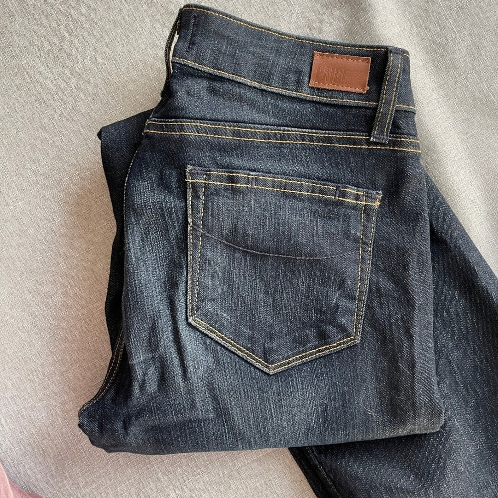 PAIGE Skyline Bootcut Jeans Flare Stretch Dark Wash Denim Women Size 28 MSRP$199 - Picture 4 of 15